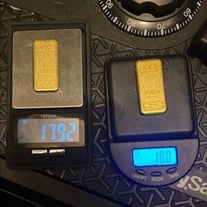18g bars 999.9 Yellow gold